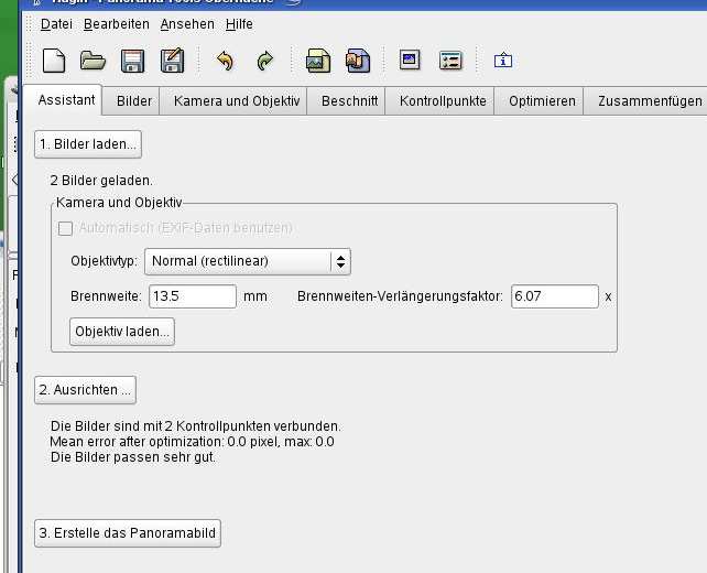 Hugin Panoramasoftware Assistent