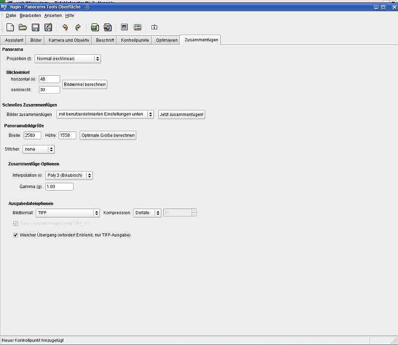 Hugin Panorama Zusammenfügen